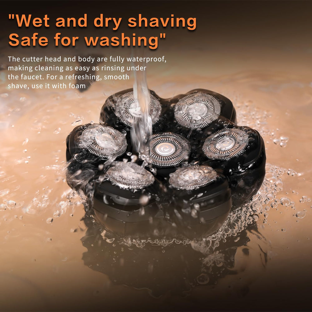 Yinicare IPX6 waterproof shaver enables safe wet and dry shaving.