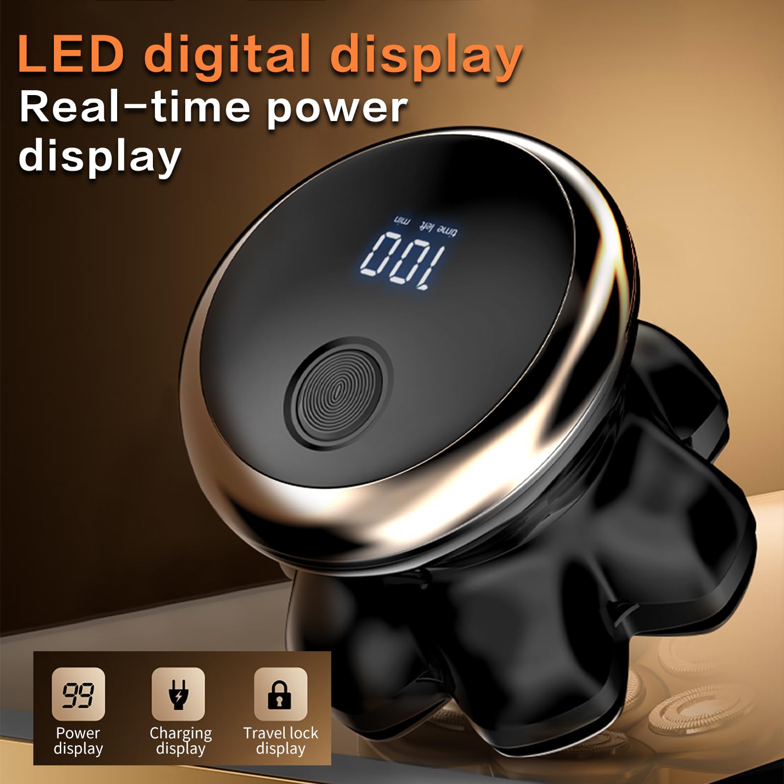 Yinicare LED display shows battery life at a glance for efficient routines.