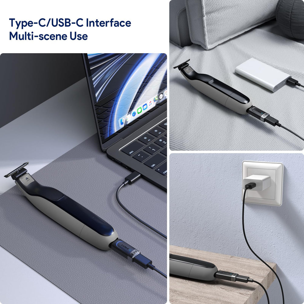 Yinke adapter in use with power bank for on-the-go charging