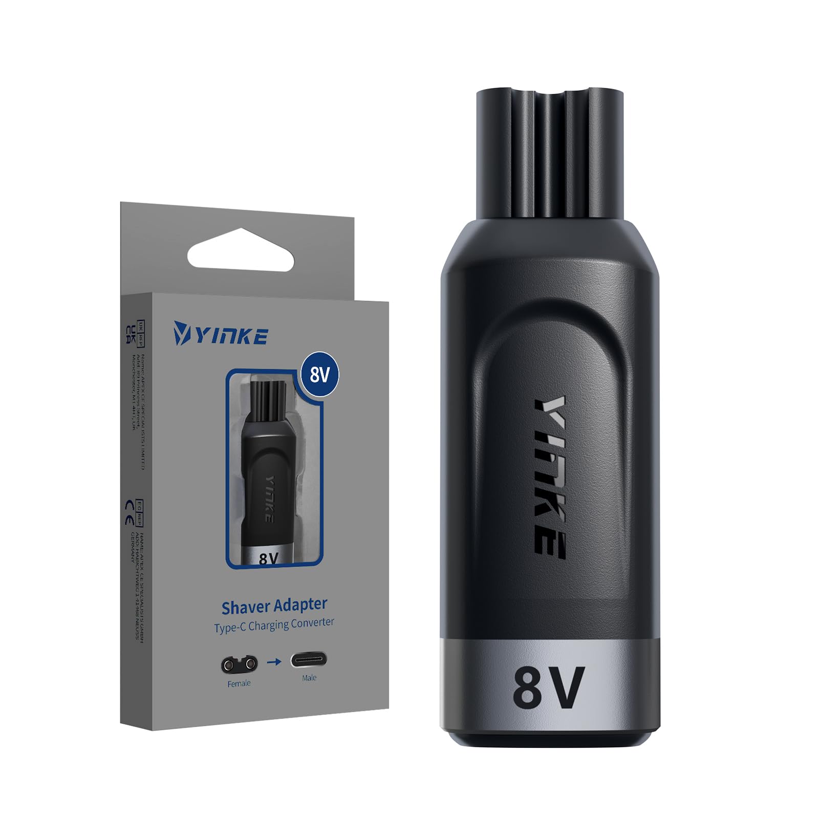 Yinke package includes one shaver adapter per order