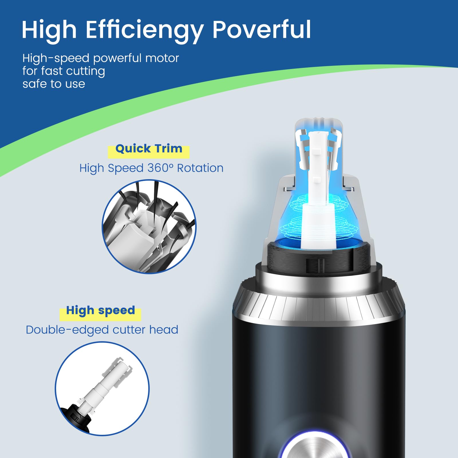 Yinowt trimmer USB-C charging for quick, long-lasting power on the go
