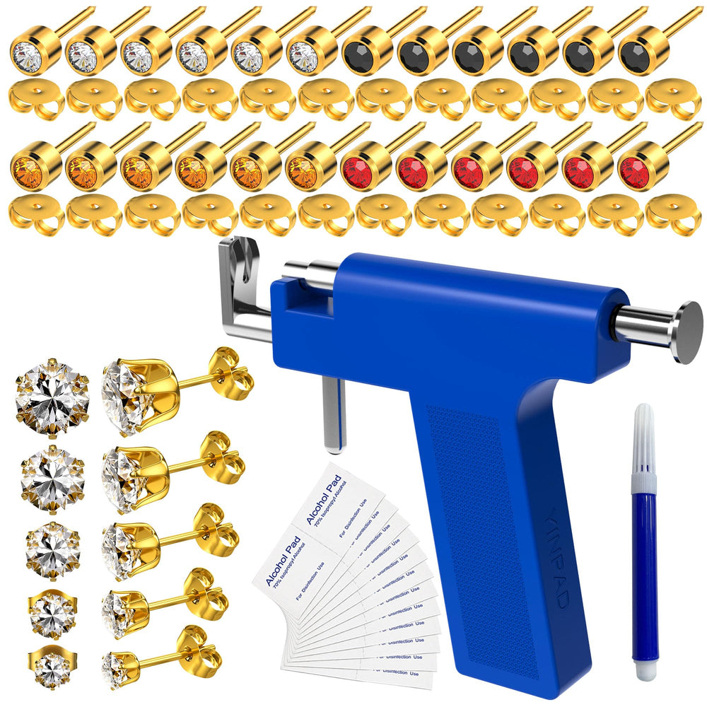 YINPAD ear piercing gun close-up highlighting safety design