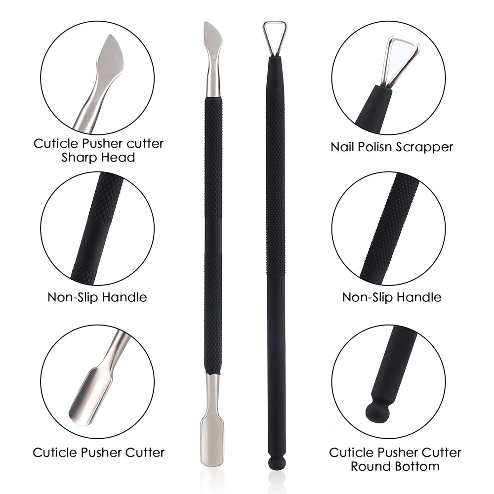YINYIN cuticle cutter in black triangle head for gel polish cleanup