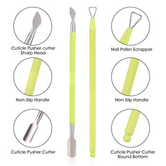 YINYIN cuticle cutter triangle head in green for faster gel polish cleanup