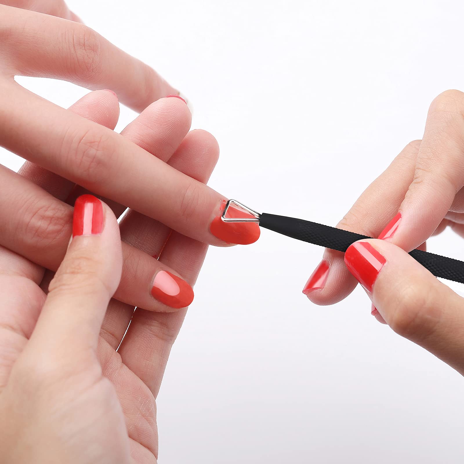 YINYIN cuticle trimmer in use with black finish for easy maintenance