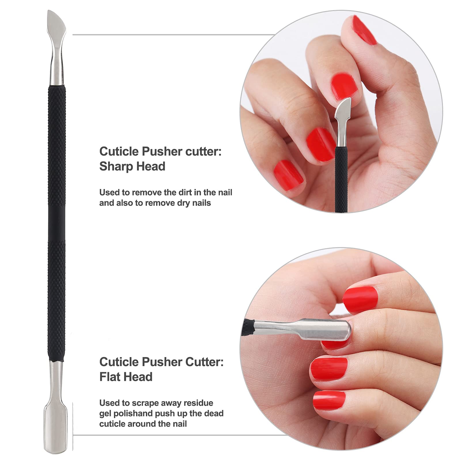 YINYIN cuticle trimmer hand-held view in black for control