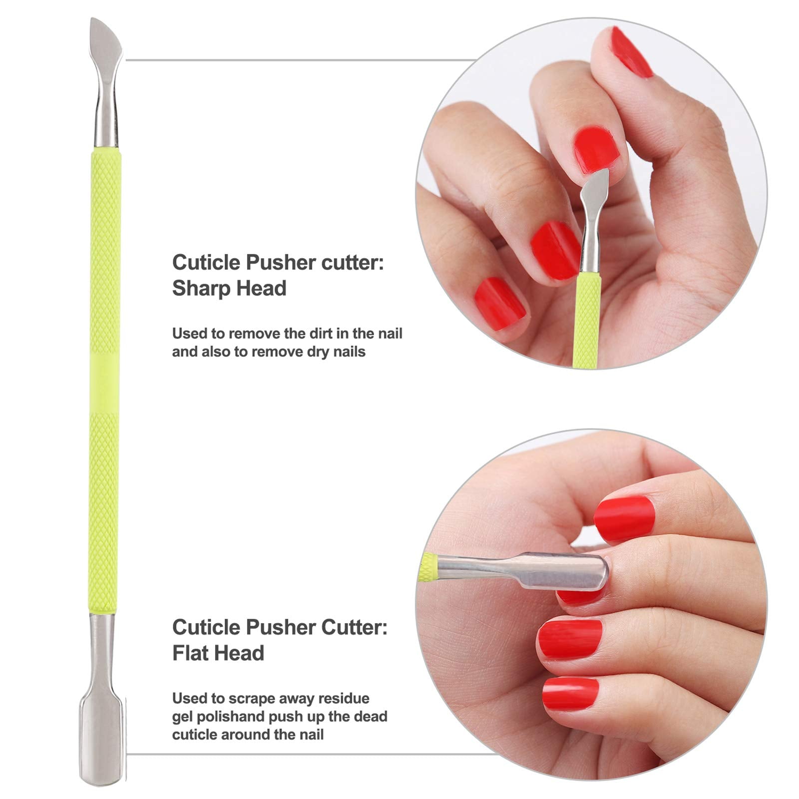 YINYIN green cuticle trimmer in use for nail maintenance