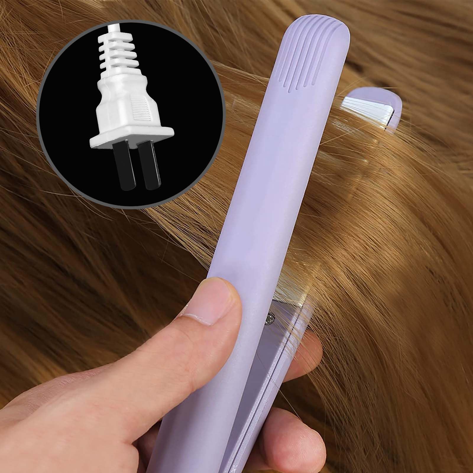 YIPINER mini hair straightener compact travel-friendly purple styling on the go