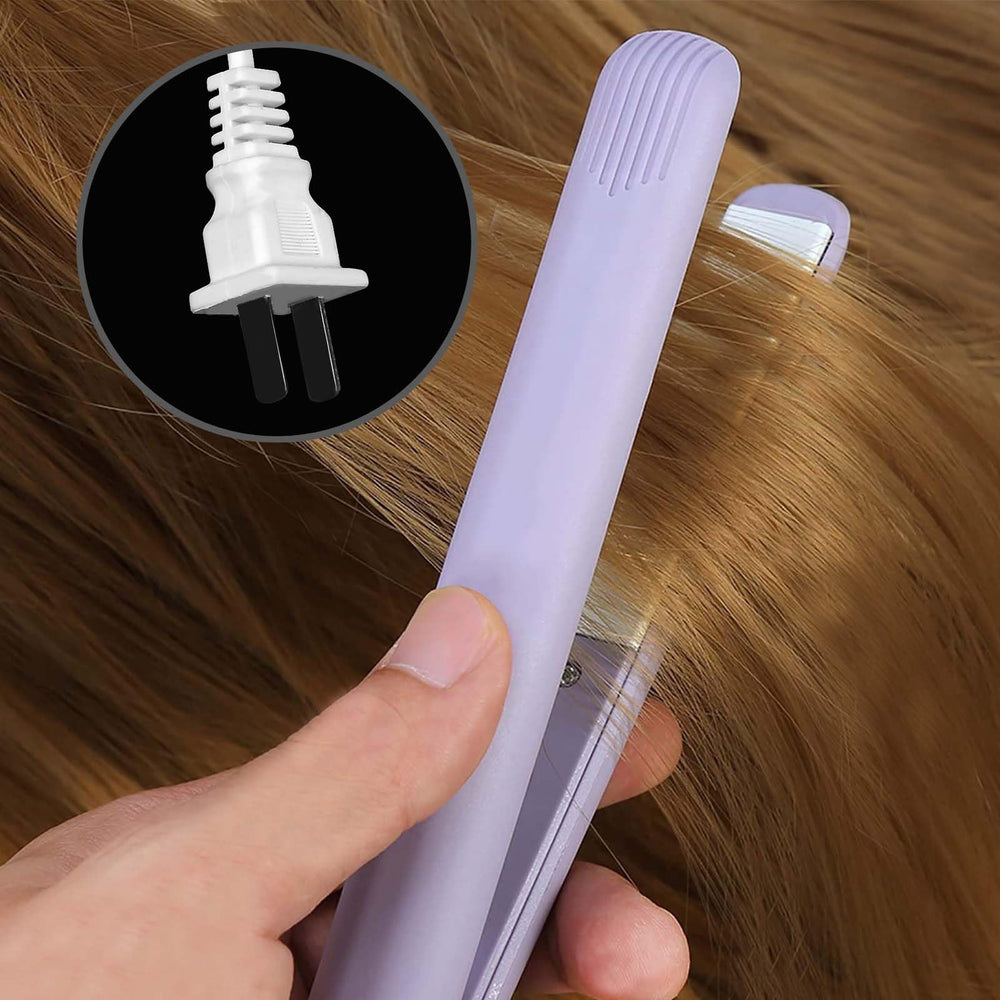 YIPINER mini hair straightener compact travel-friendly purple styling on the go