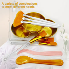 Yiqianhome fan brushes designed for precise, detailed mask application on the face.