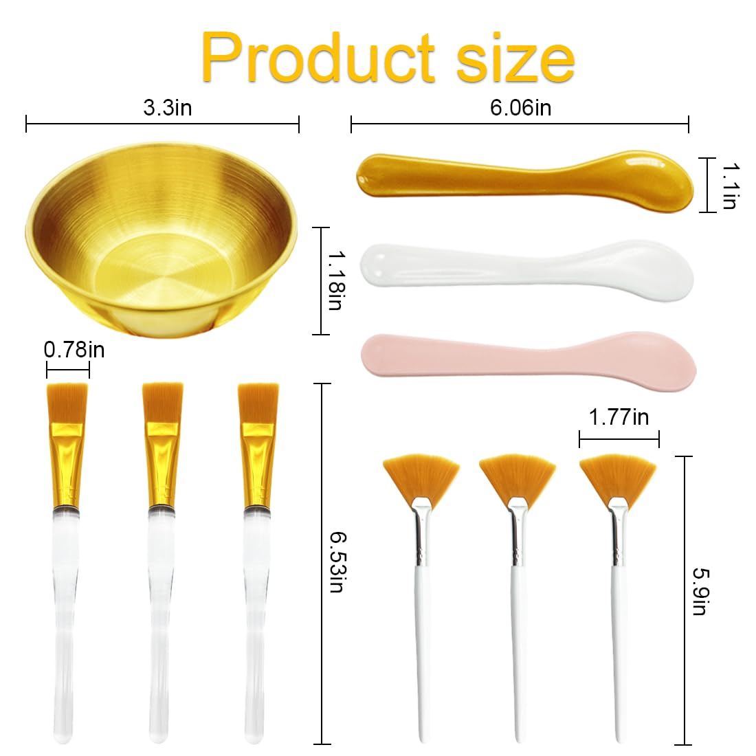 Yiqianhome mud mask applicators with bowls for even coverage during spa routines.