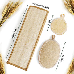 YIQINGJIE natural-loofah-sponge-body versatile for face and body exfoliation.