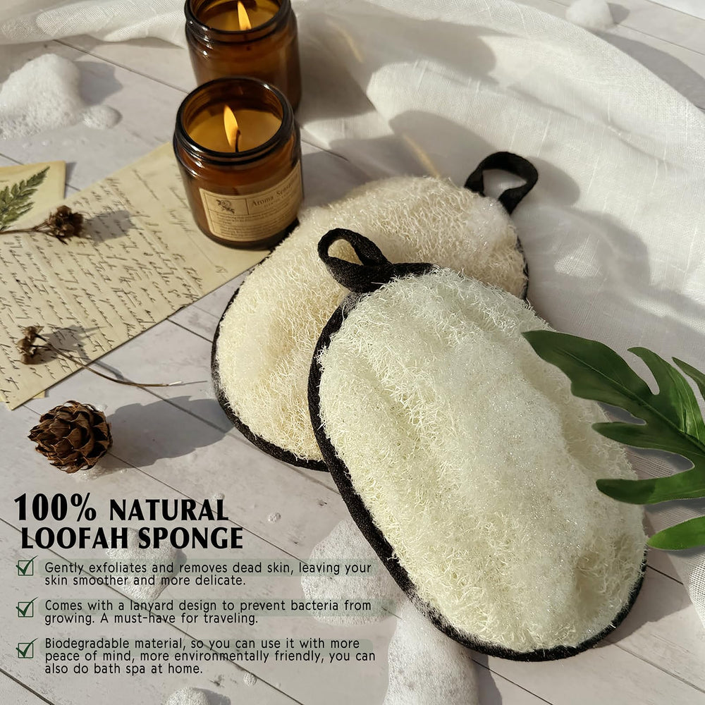 YIQINGJIE natural shower loofah large size enables full body and facial reach