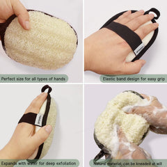 YIQINGJIE natural shower loofah textured surface demonstrates natural cleansing power