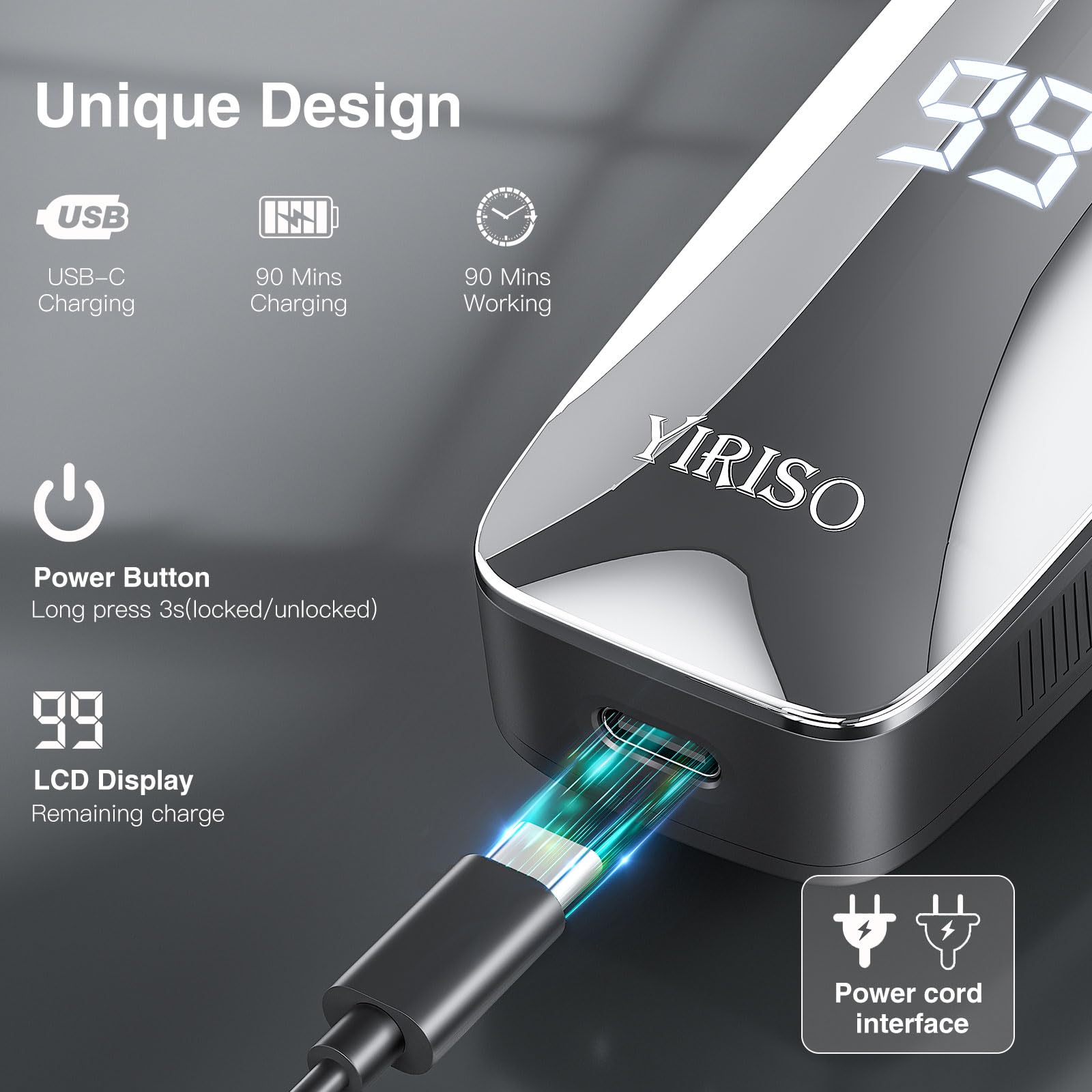 YIRISO travel lock feature prevents accidental power-on during travel.