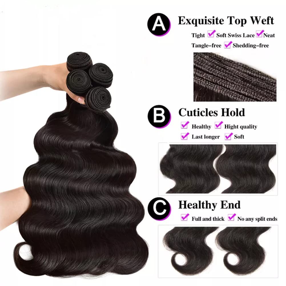 YISEA Brazilian body-wave 26-inch bundle highlighting bouncy waves and natural color.