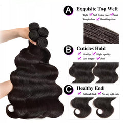 YISEA Brazilian body-wave 26-inch bundle highlighting bouncy waves and natural color.