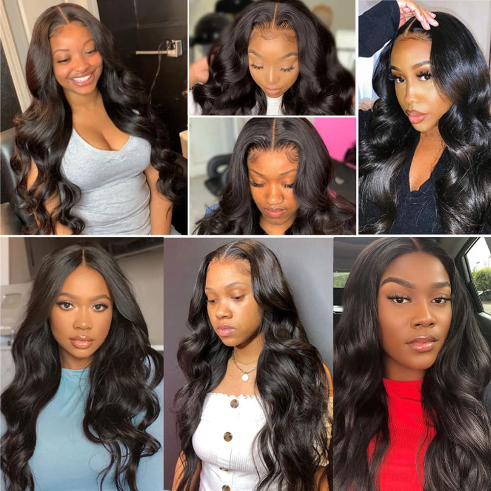 YISEA virgin hair close-up of natural black color and soft, shiny strands.