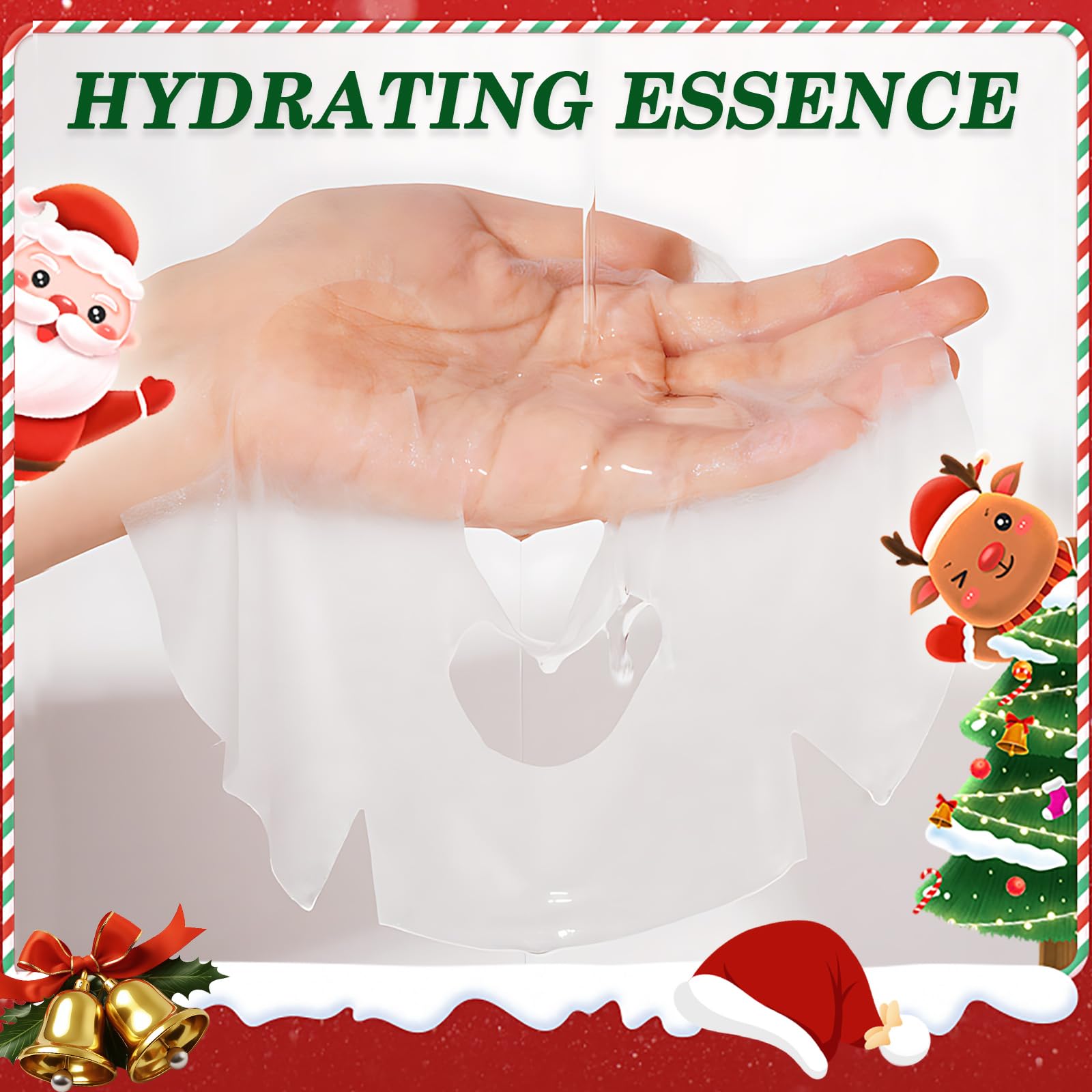 Yishifa Christmas facial masks shared during a festive holiday party.