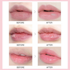 Yishifa peach flavor lip balm on lips promoting smoothness