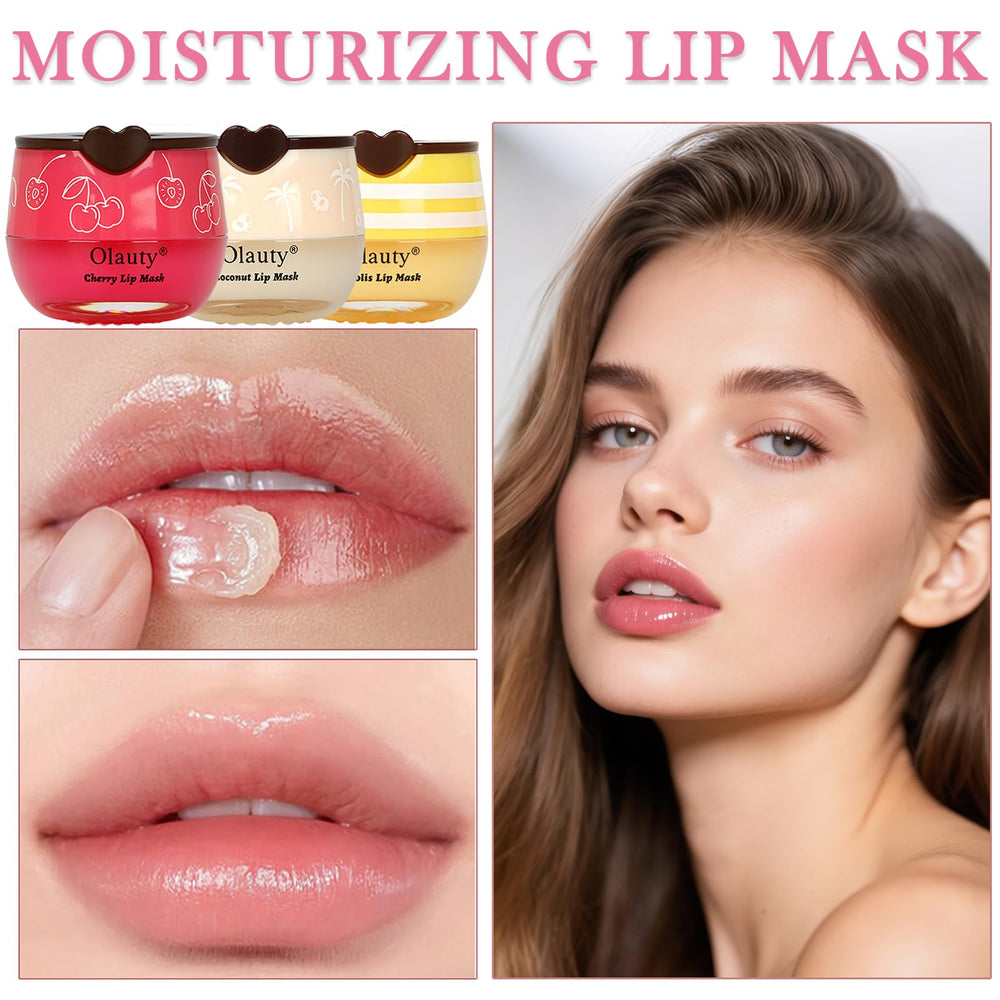 Yishifa lip mask honey pot close-up highlighting propolis nourishment