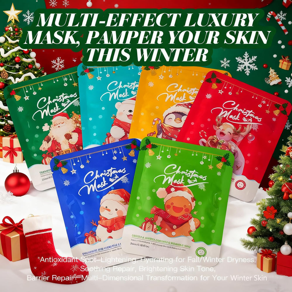 Yishifa Santa Claus facial mask showcasing holiday cheer and skincare.