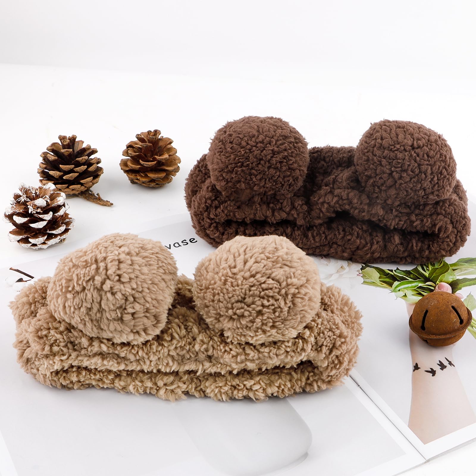 YISSION brown coffee headband adds cute style with practical hair-management during routines