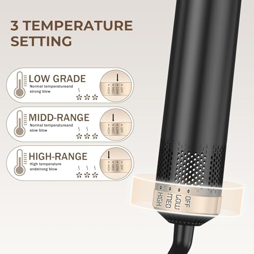 Yitrust air curler attachment closeup left curling wand in action