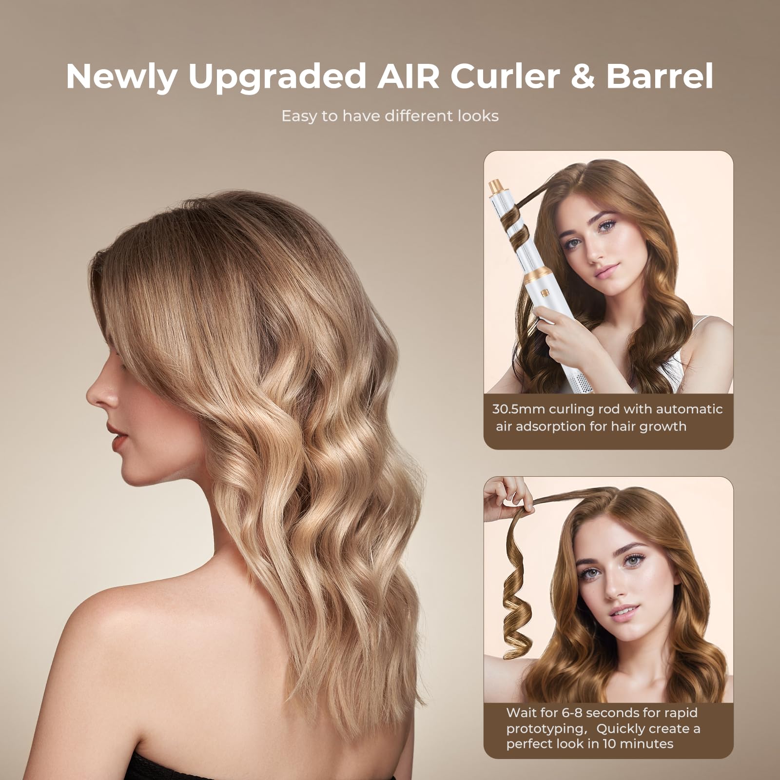 Yitrust detachable hot air curler attachments ready for versatile styling