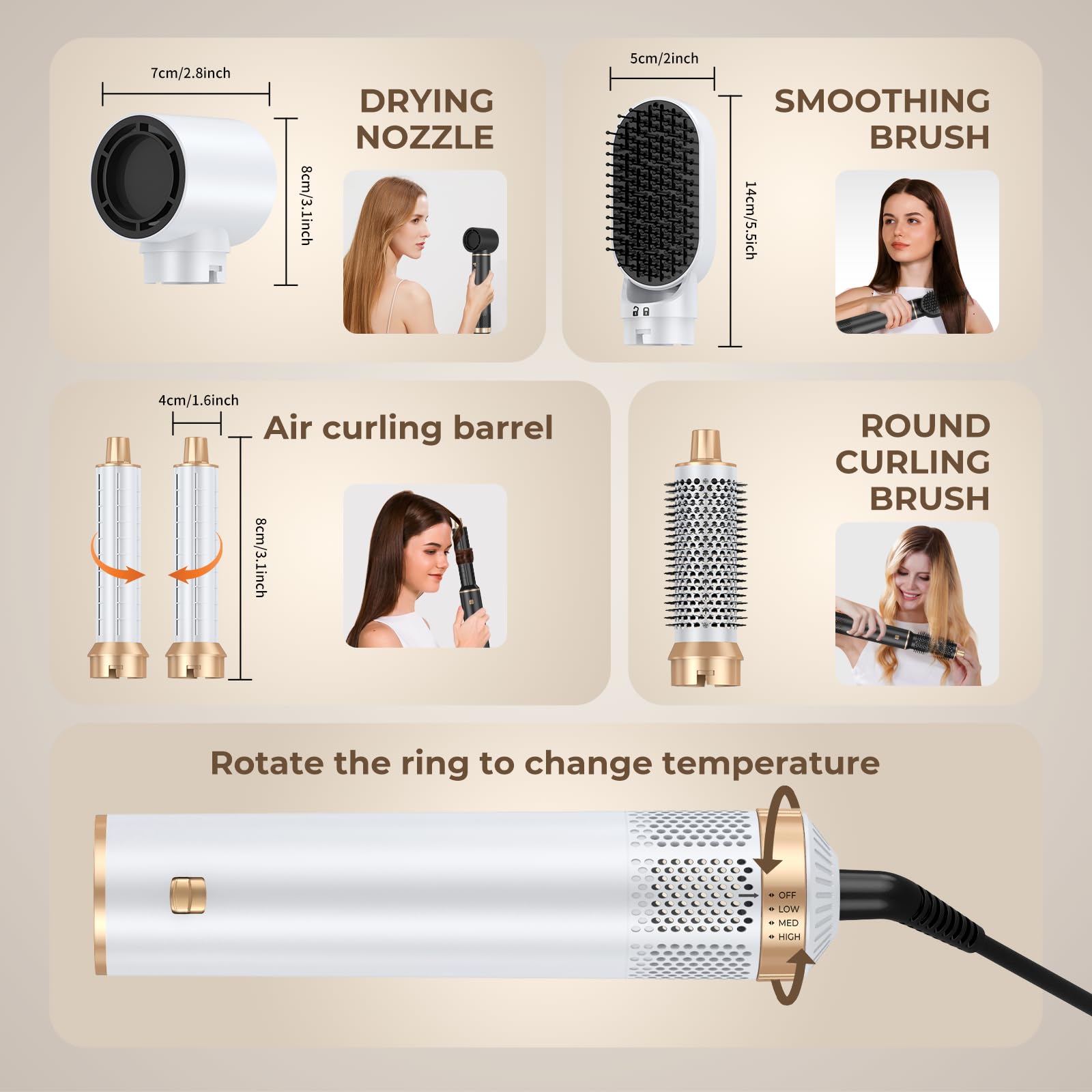 Yitrust left and right hot air curlers for symmetric curls