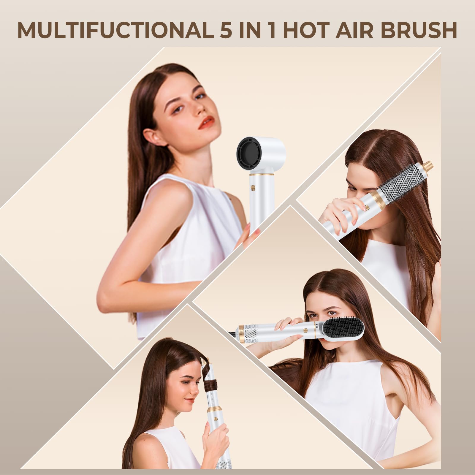 Yitrust negative ion air curling brush smoothing frizz during styling