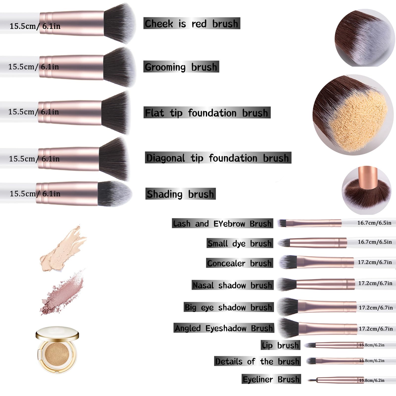YJ-Anyue foundation brush with soft bristles delivers smooth, even coverage for liquid foundation