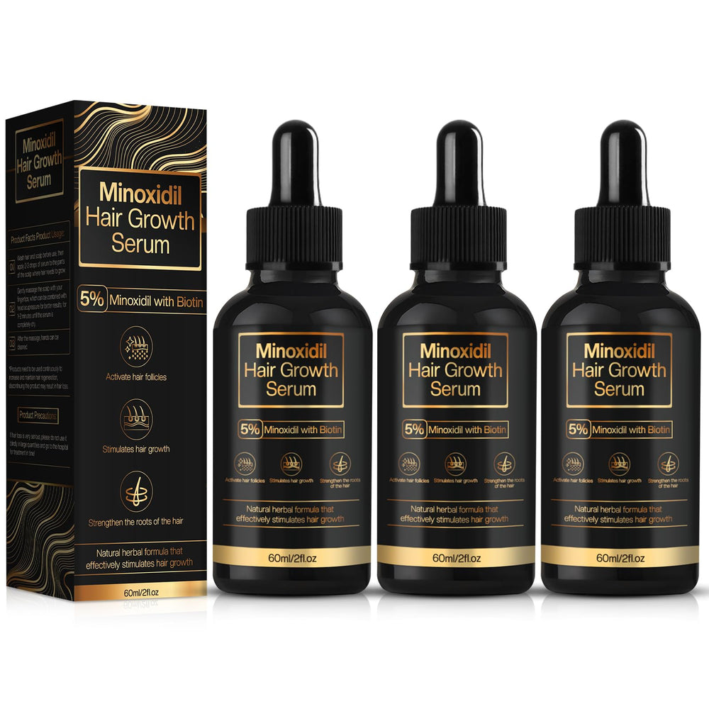 YKDILYHH 5% Minoxidil bottle close-up showing precise topical application for scalp.