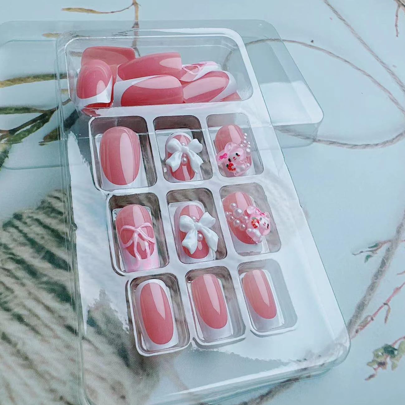 YKZFUI curved coffin nails designed for natural fit and comfort