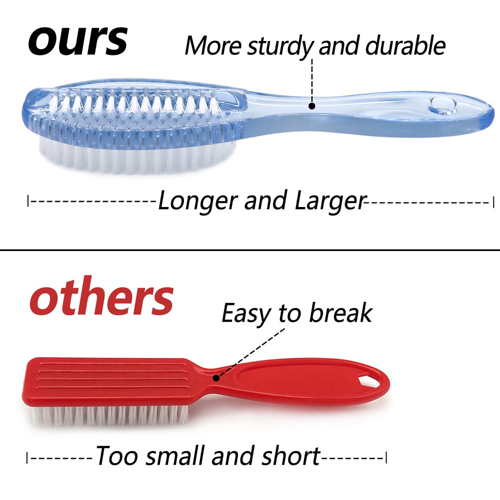 Ylijxqc two-sided nail brush bristles detail highlighting dual cleaning sides