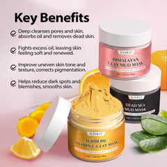 YLNALO Himalayan mud clay mask jar for pore detox and gentle exfoliation.
