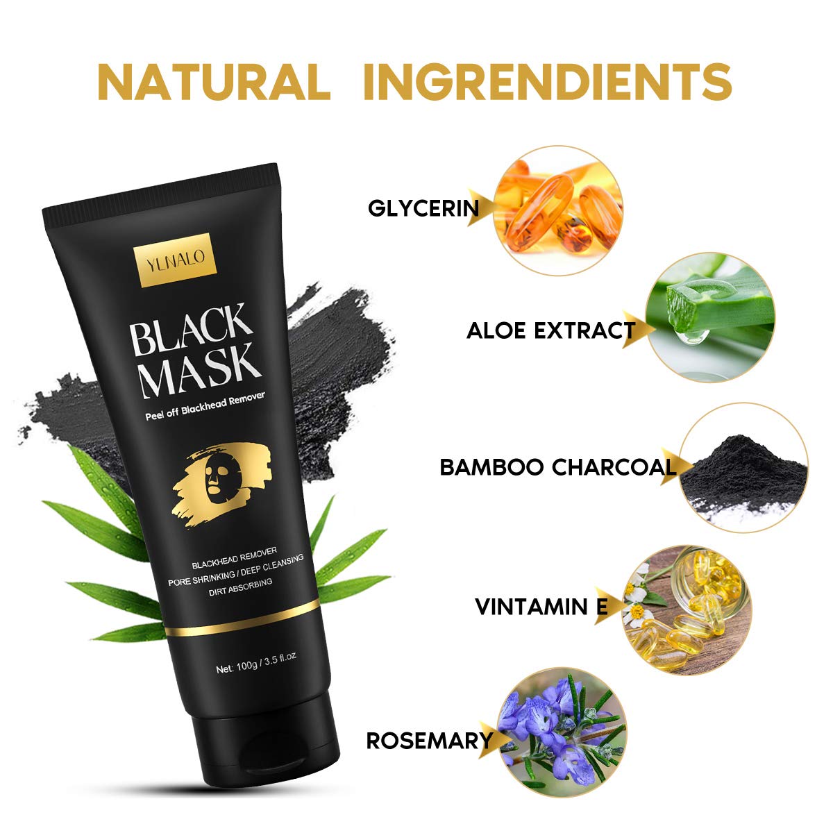 YLNALO Kit application brush in action on facial skin.