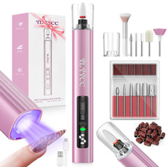 YLYYCC cordless nail drill with front lights for precise at home manicures