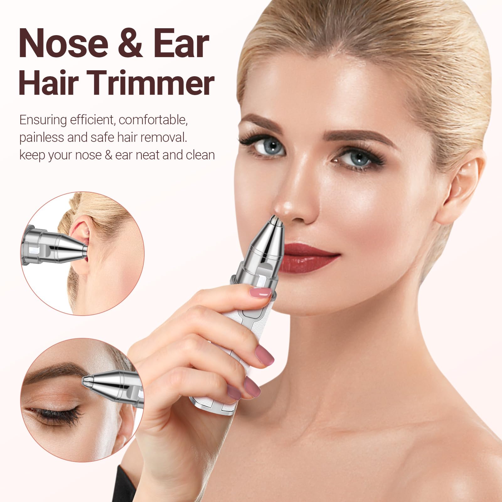 YLYYCC eyebrow grooming showing arc-shaped brow for natural look.