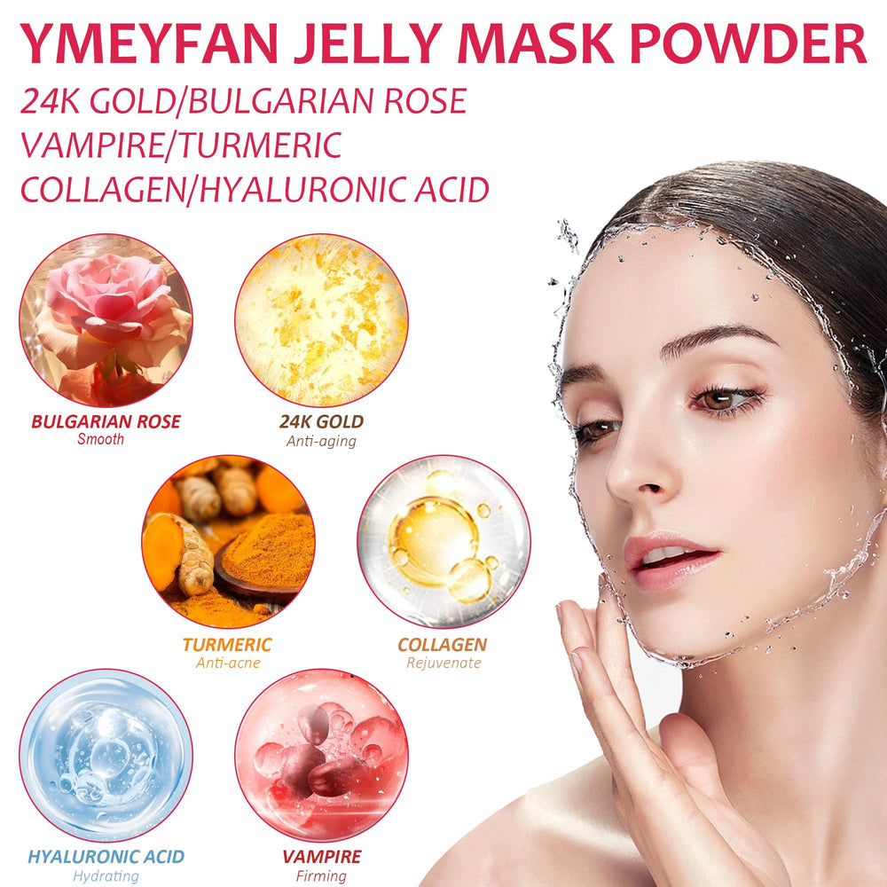 YMEYFAN Bulgarian Rose jelly mask jar highlighted for premium skin care