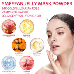 YMEYFAN Bulgarian Rose jelly mask jar highlighted for premium skin care