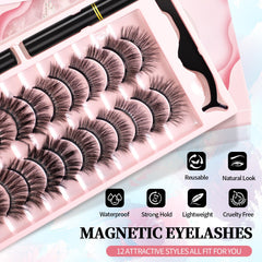 Ymojia-magnetic-lashes-in-use shows sweatproof, long-wear performance in real life.