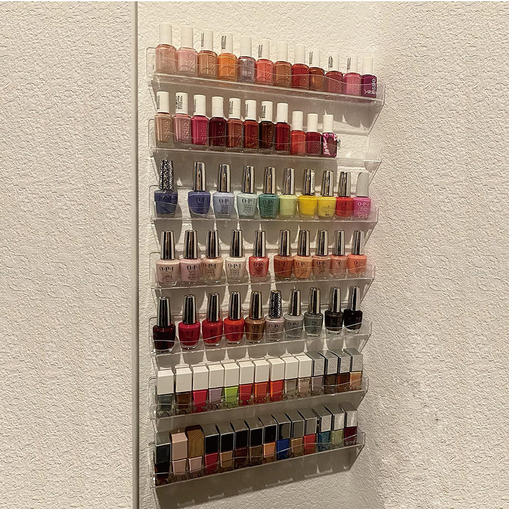YMVV nail polish rack display ideal for salons, techs, and boutique retailers