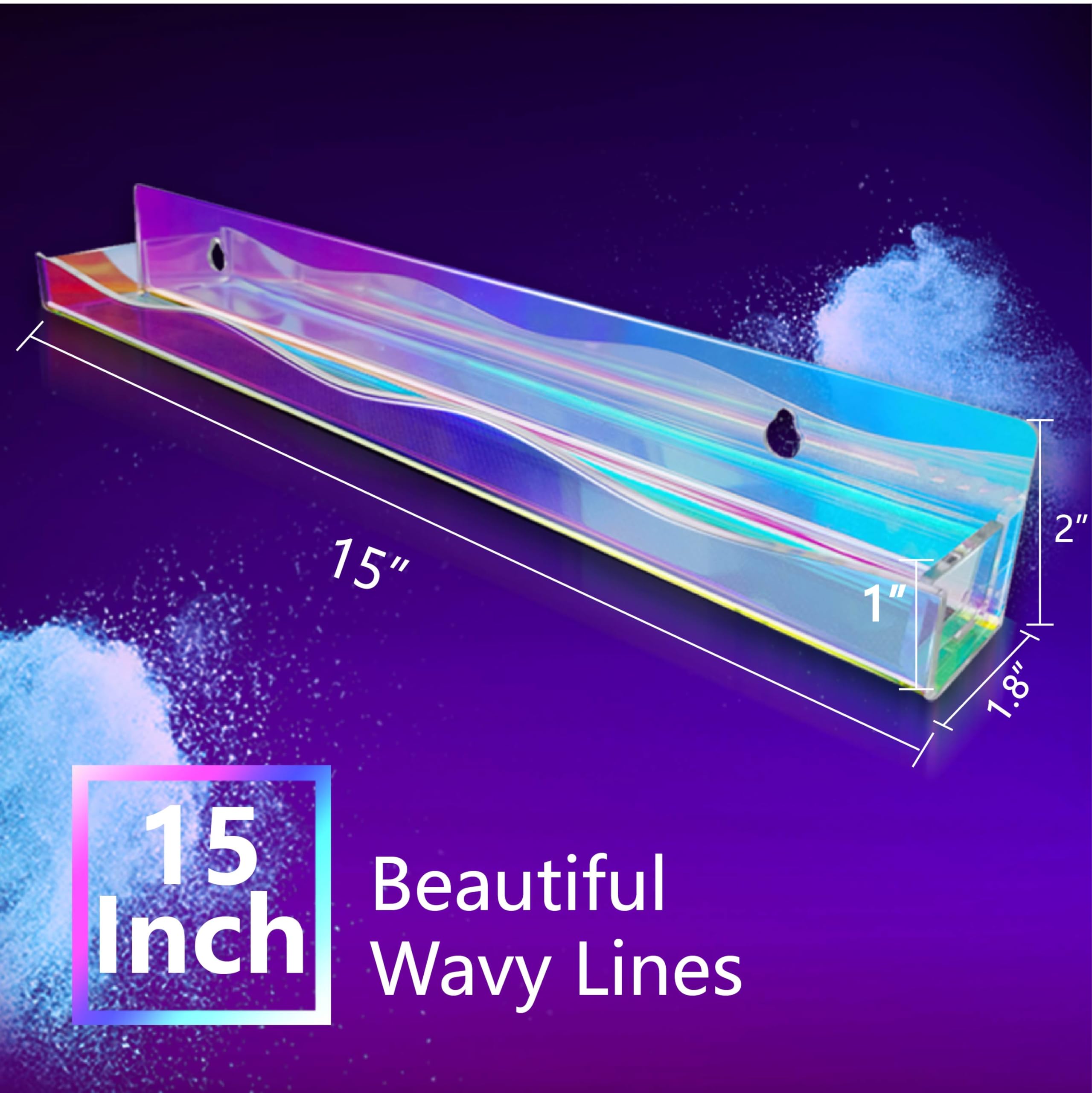 YMVV clear nail polish display rack highlights colors at a glance.
