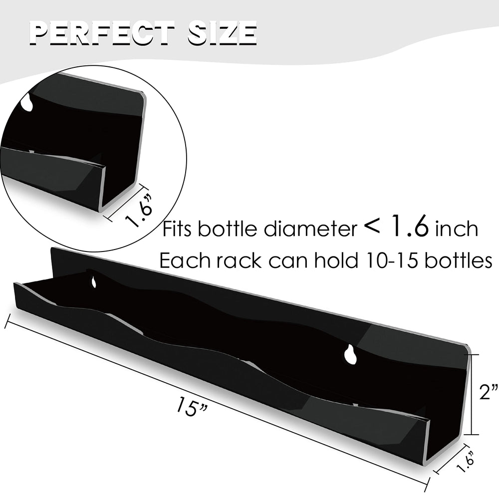 YMVV wall-mounted nail polish organizer shows easy installation for tidy spaces