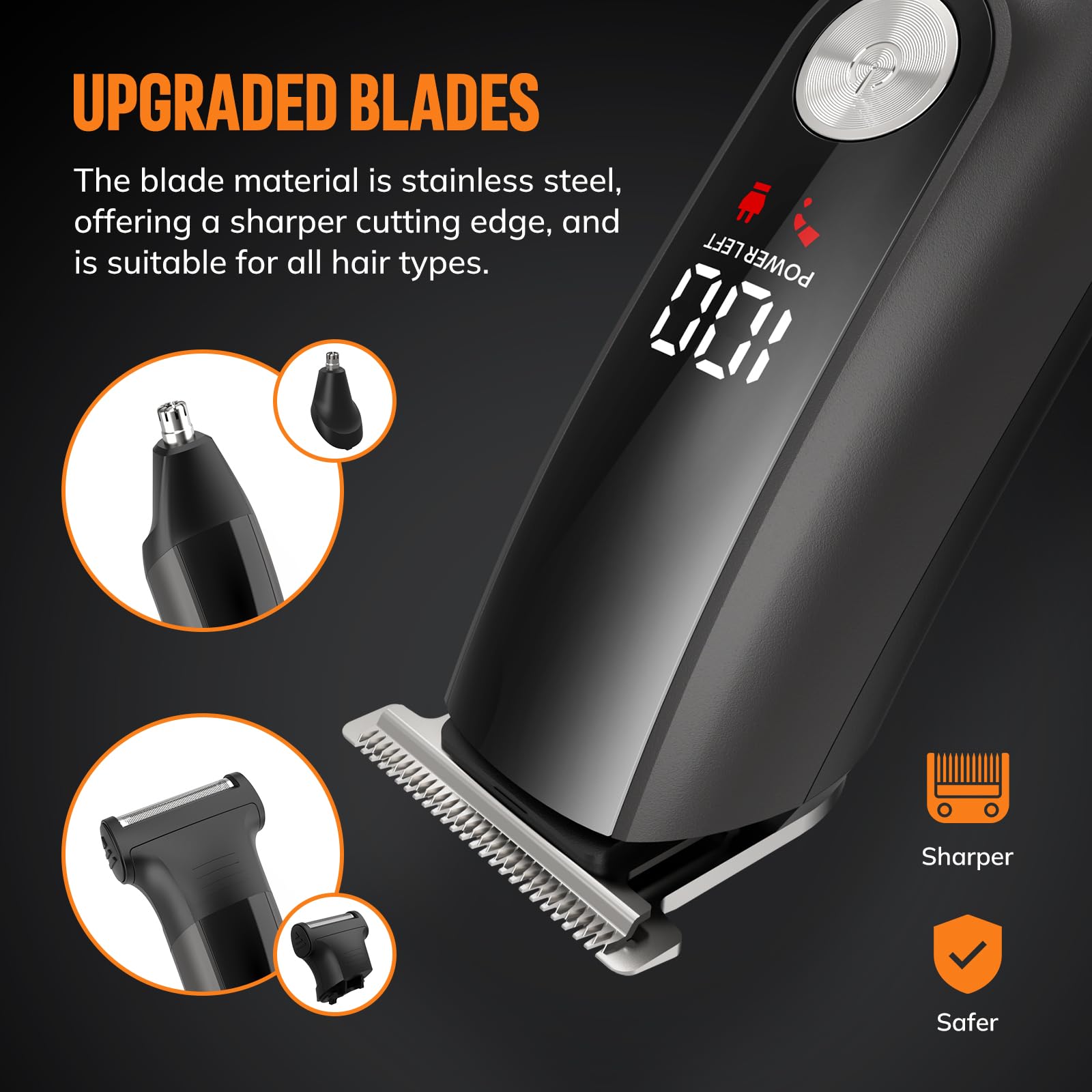 Ynasen cordless trimmer in use for flexible grooming anywhere.