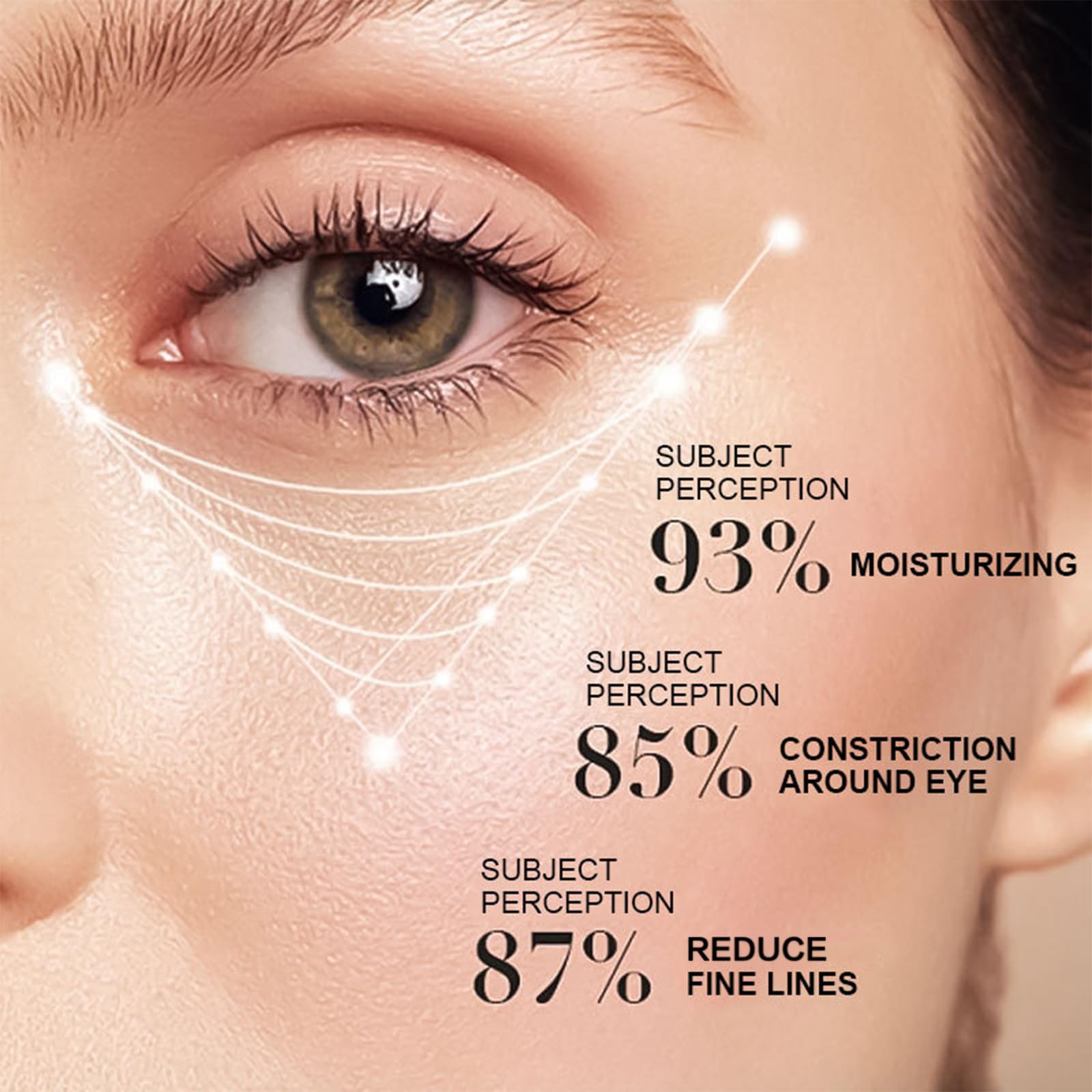 Yniquet caffeine eye-stick application demonstrates hydrating under-eye care