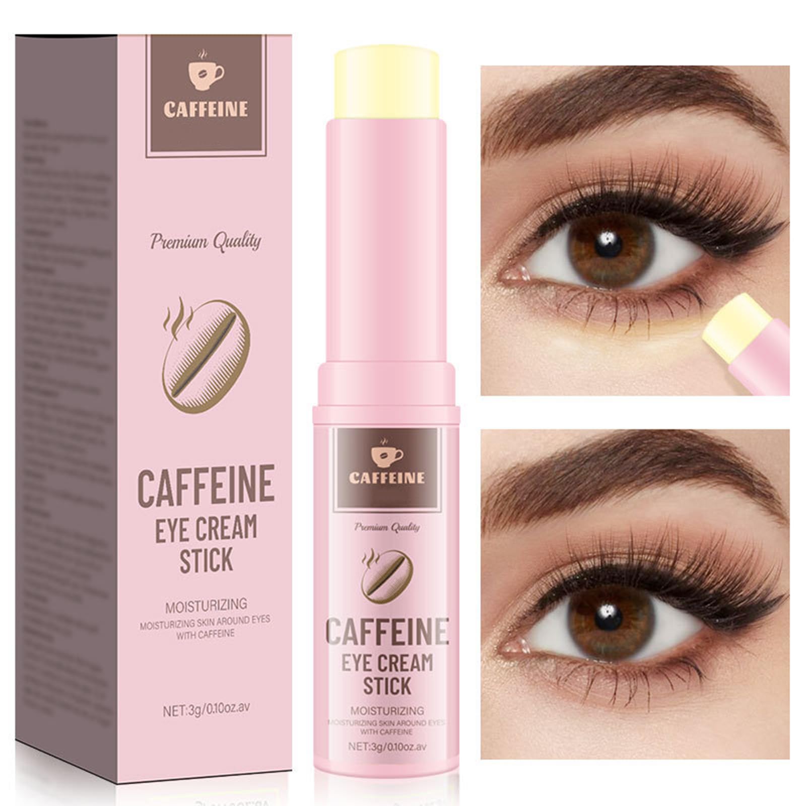 Yniquet retinol caffeine eye cream close-up shows rich moisturizing texture