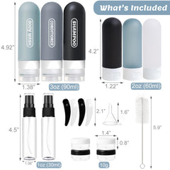 YNSHOUNA silicone travel bottles 90ml highlighting easy squeezing and soft material.