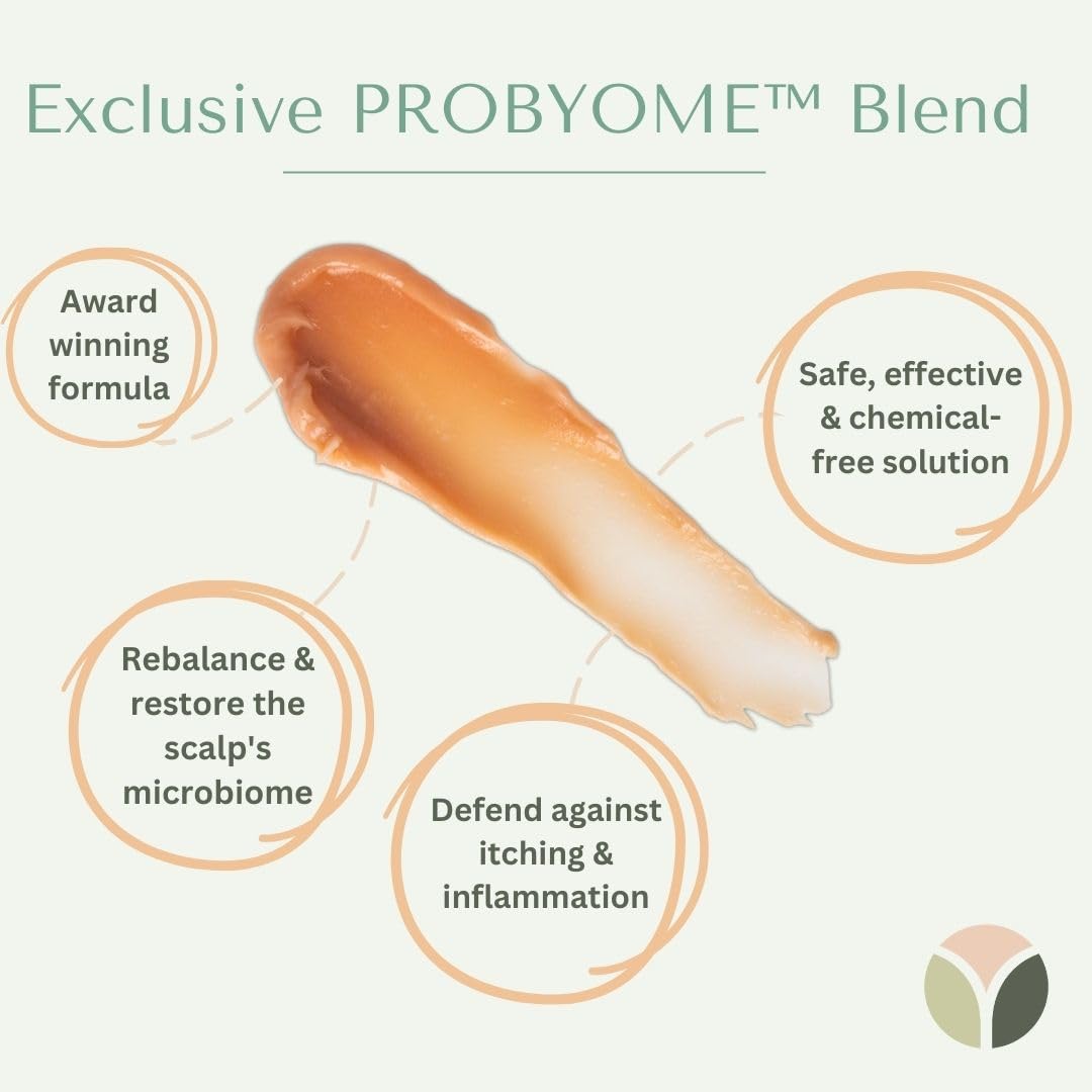 Closeup of PROBYOME probiotic blend on Yobee Restorative Scalp Mask.